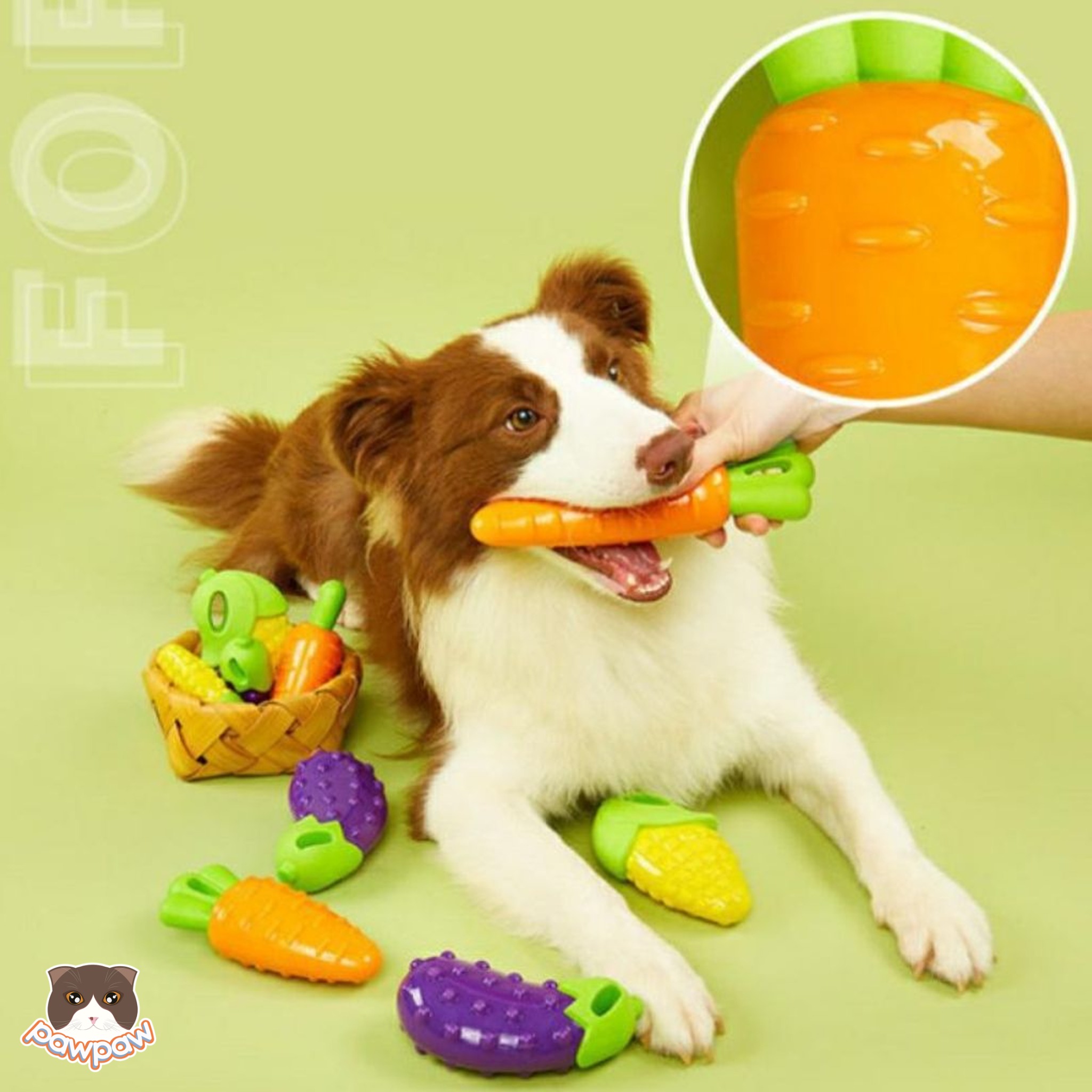  Đồ chơi gặm phát ra tiếng hình rau củ FOFOS cho chó 