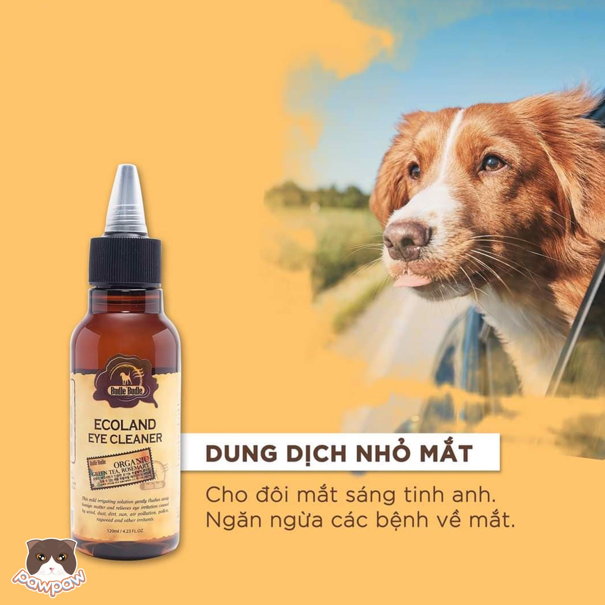  Dung dịch nhỏ mắt Budle Budle 120ml cho chó 