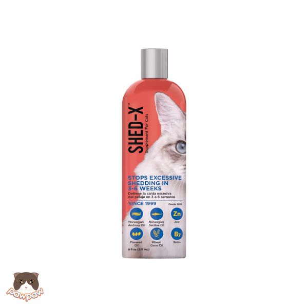  Dưỡng chất đẹp da & giảm rụng lông Shed-X 237ml cho mèo 