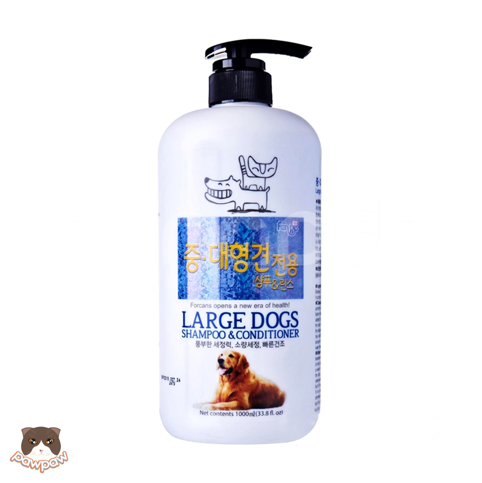  Dầu gội xả Forcans Large Dog 1L cho chó vừa & lớn 