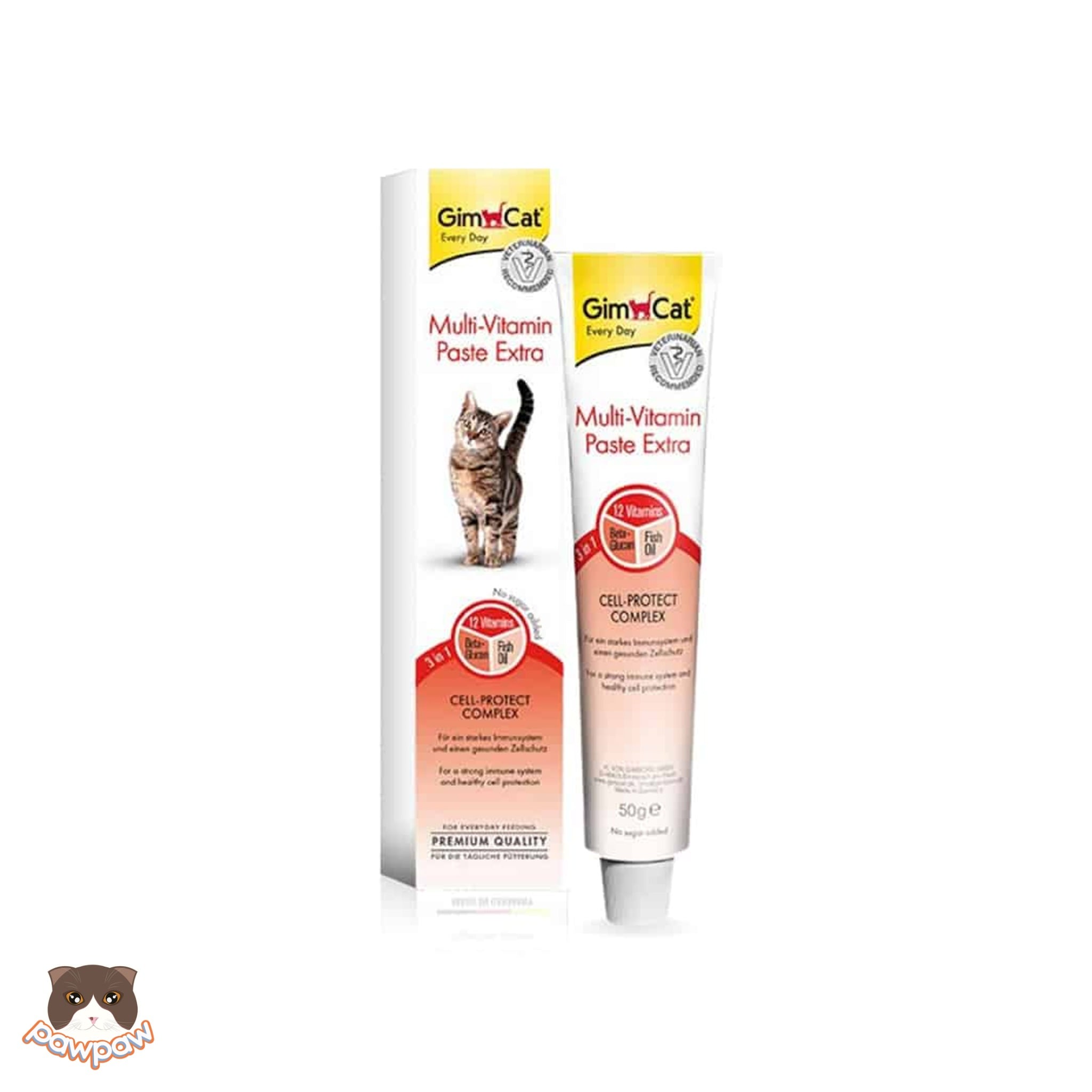  Gel dinh dưỡng tăng cường hệ miễn dịch Gimcat Multi Vitamin Extra 50g cho mèo 