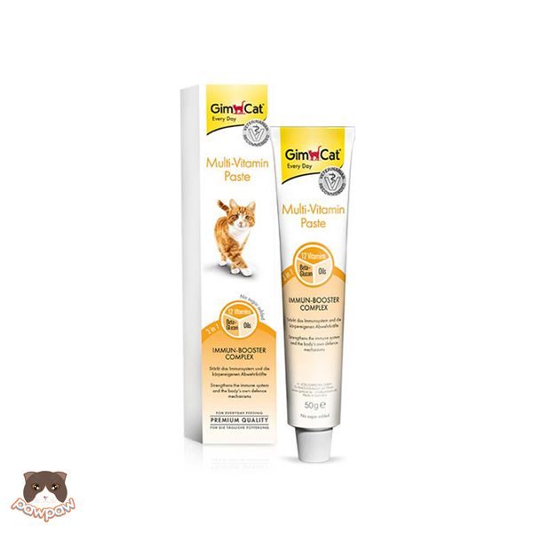  Gel dinh dưỡng tăng cường hệ miễn dịch Gimcat Multi Vitamin 50g cho mèo 