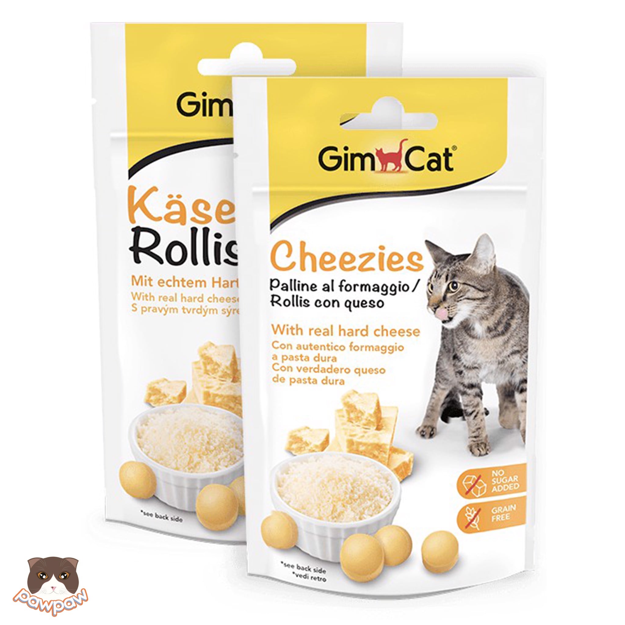  Snack phô mai viên giảm stress Gimcat Cheezies 40g cho mèo 