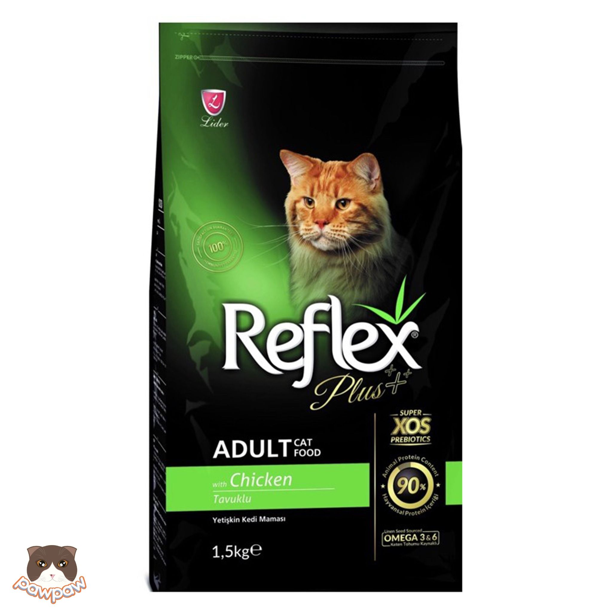  Hạt Reflex Plus Adult 1.5kg vị gà cho mèo trưởng thành 