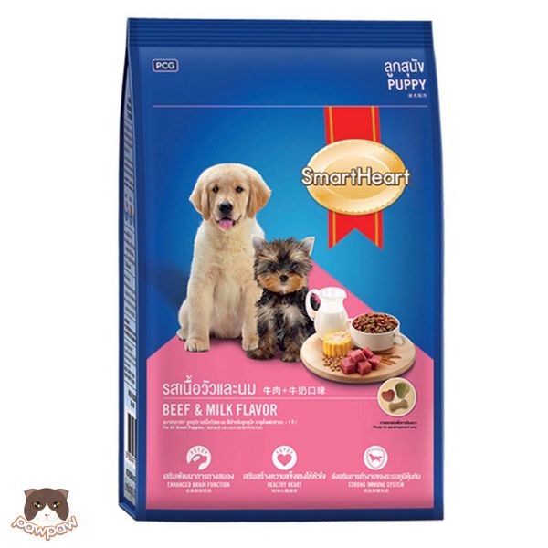  Hạt Smartheart Puppy Beef & Milk cho chó con 