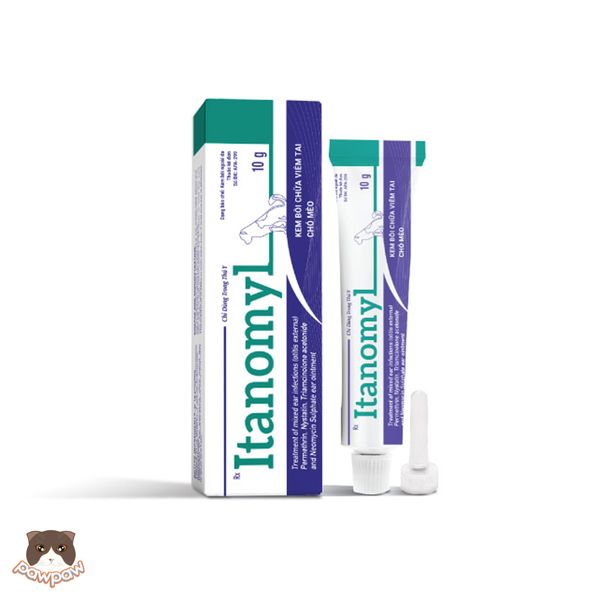  Tuýp nhỏ trị viêm tai, rận tai Itanomyl cho chó mèo 