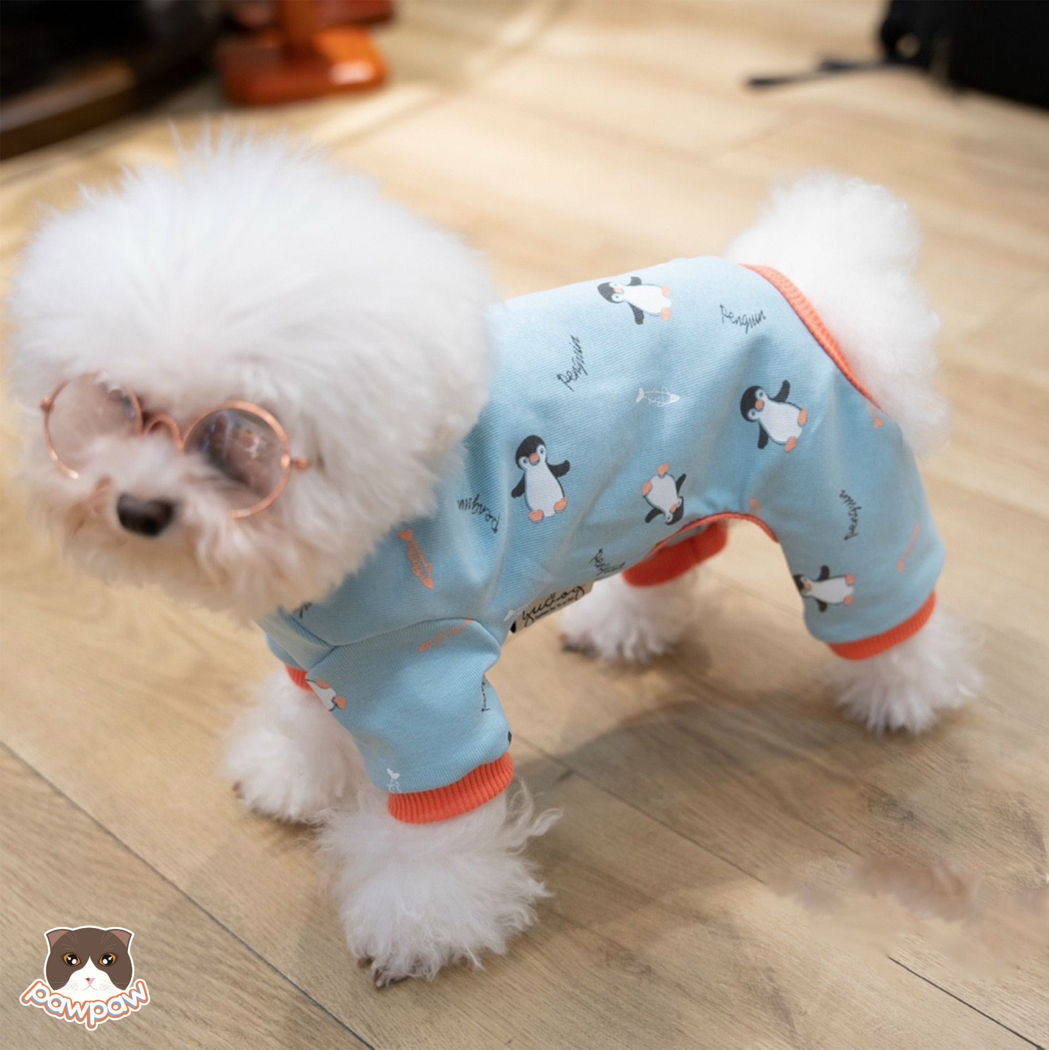  Jumpsuit hình chim cánh cụt cho chó mèo 