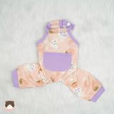  Jumpsuit yếm hồng tím cho chó mèo 