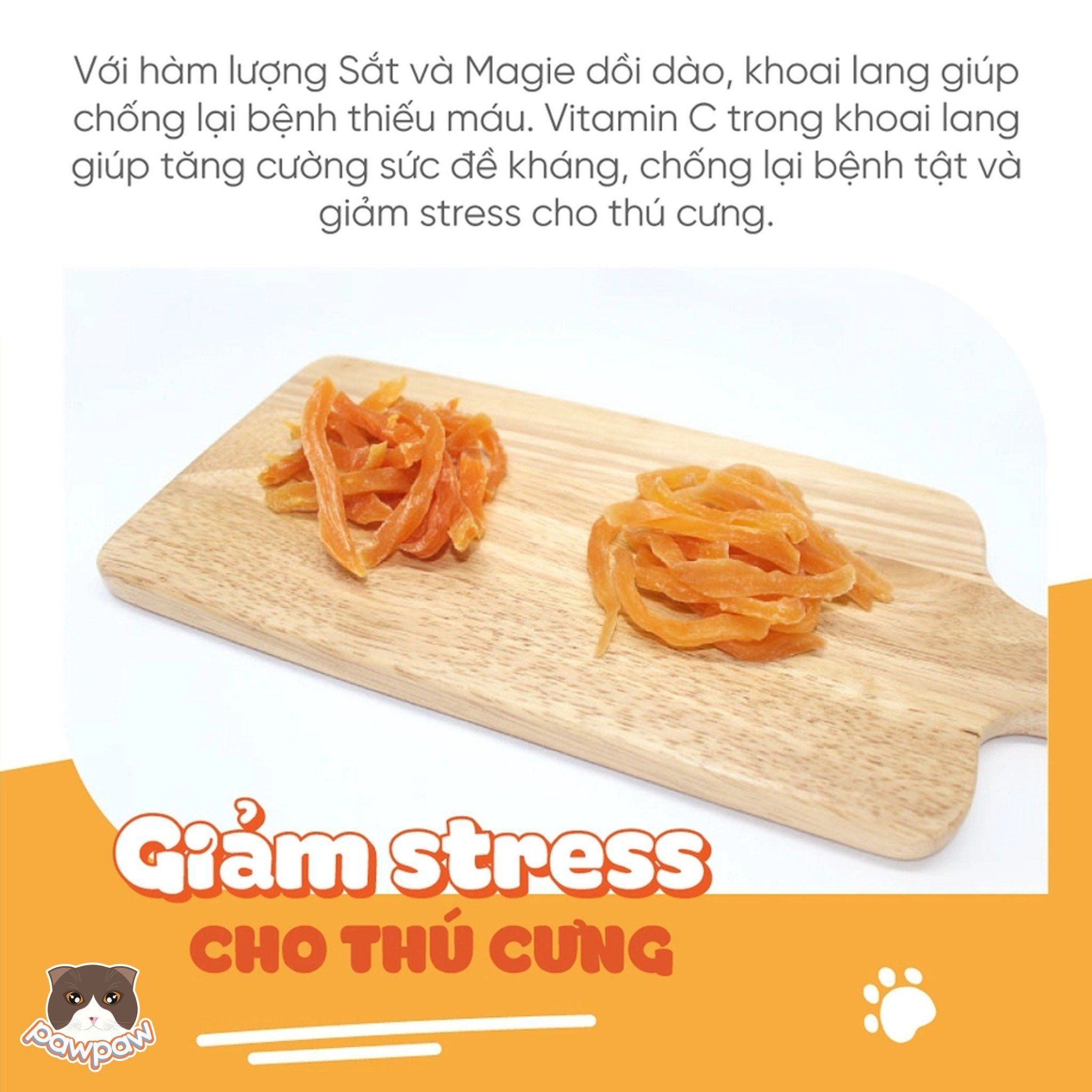  Khoai lang sấy dẻo Natural Core cho chó 