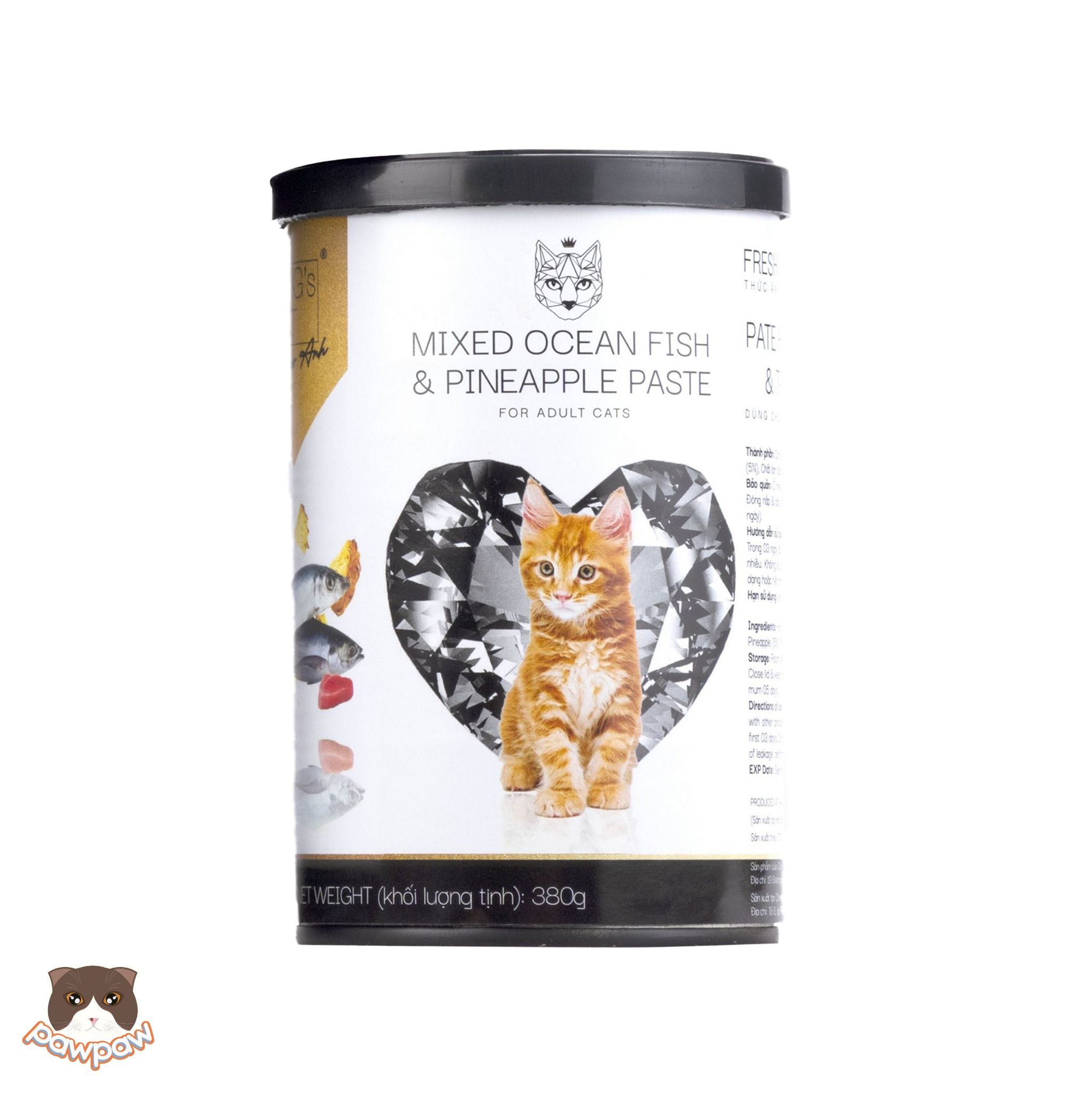  Pate chó mèo King's Pet thức ăn hỗn hợp hoàn chỉnh 380g 