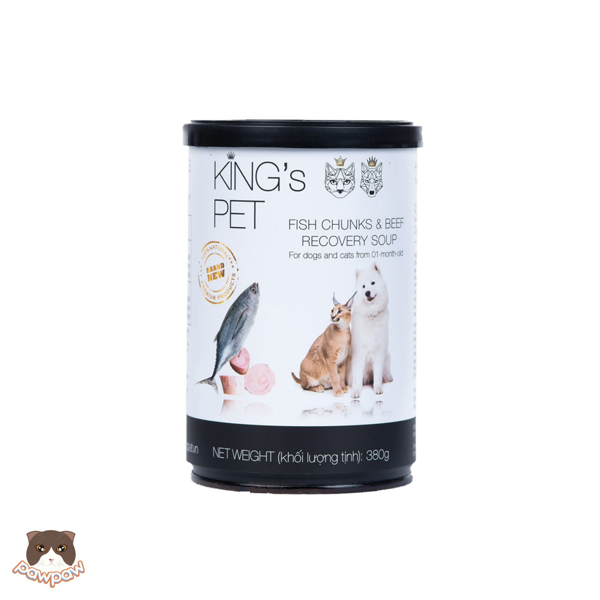  Pate chó mèo King's Pet thức ăn hỗn hợp hoàn chỉnh 380g 