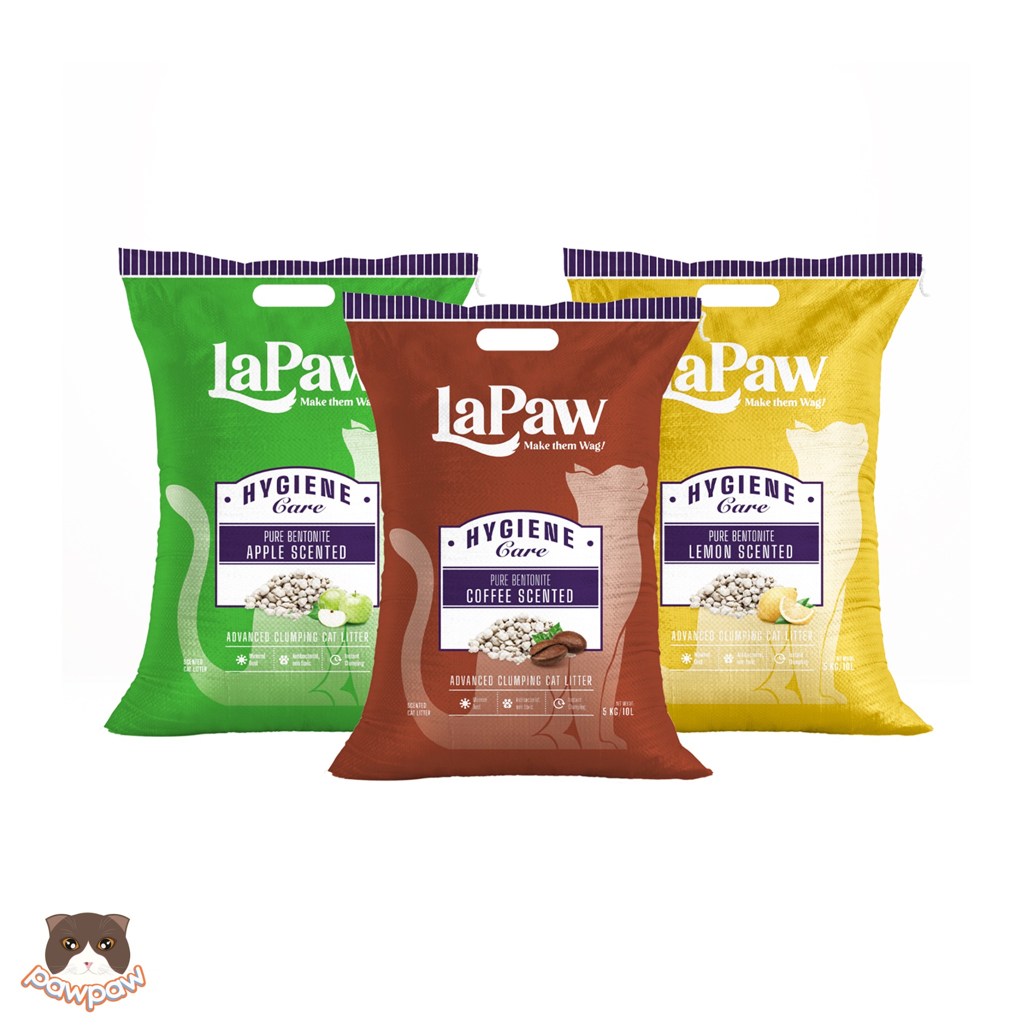  Cát đất sét LAPAW 10L cho mèo 