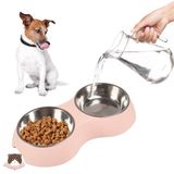  Bát ăn đôi Inox cao cấp cho chó mèo 