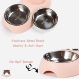  Bát ăn đôi Inox cao cấp cho chó mèo 