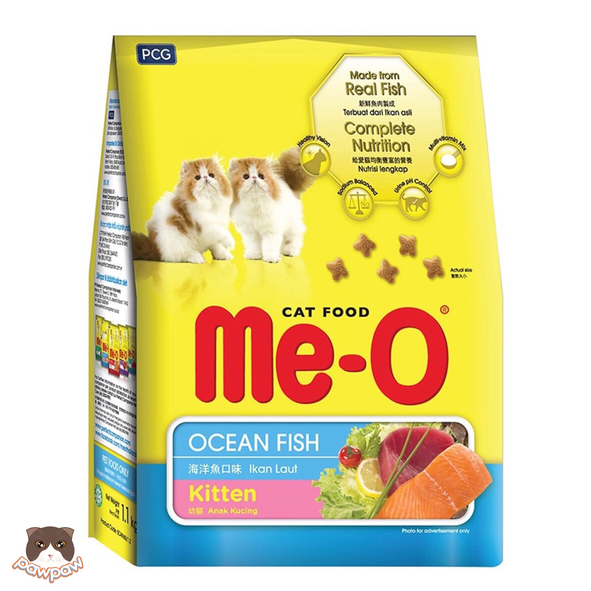  Thức ăn hạt cho mèo con Me-O Kitten Ocean Fish 