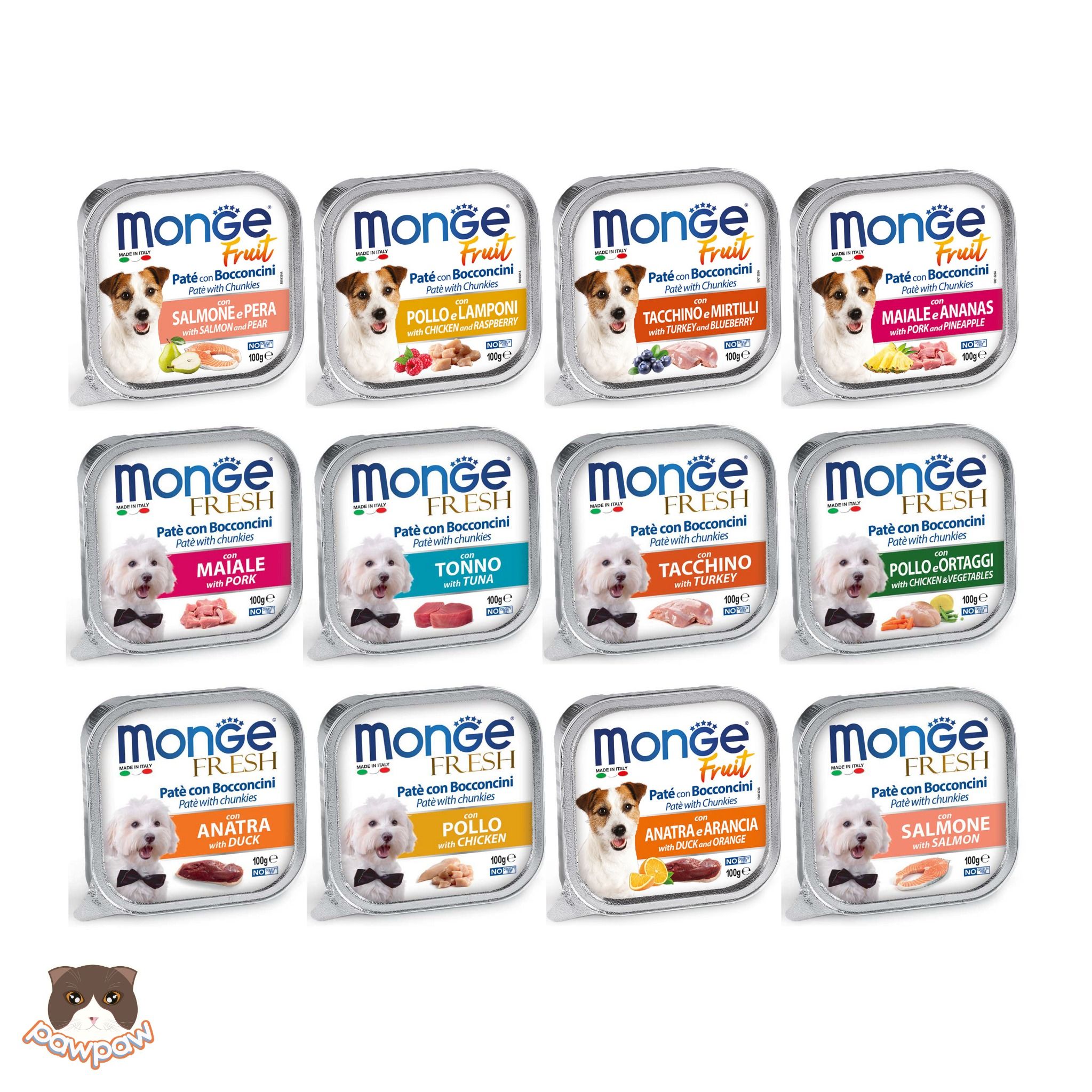  Pate Monge 100g nhiều vị cho chó 