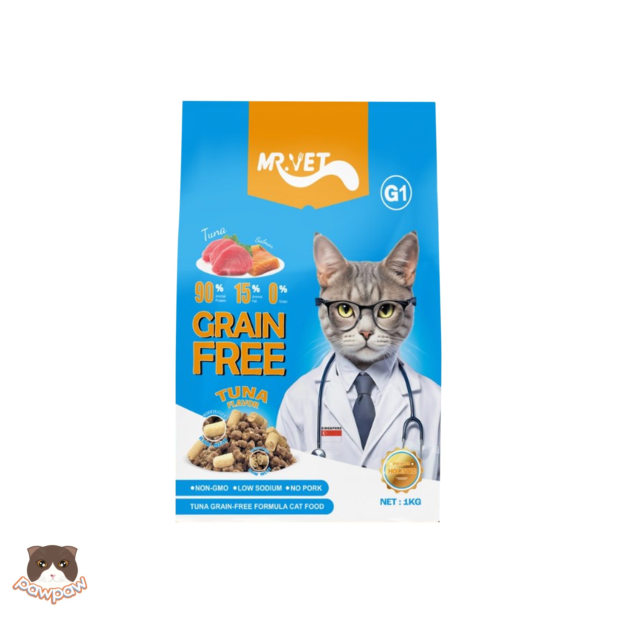  Hạt mix thịt sấy Mr.Vet G1 không ngũ cốc cho mèo mọi độ tuổi 