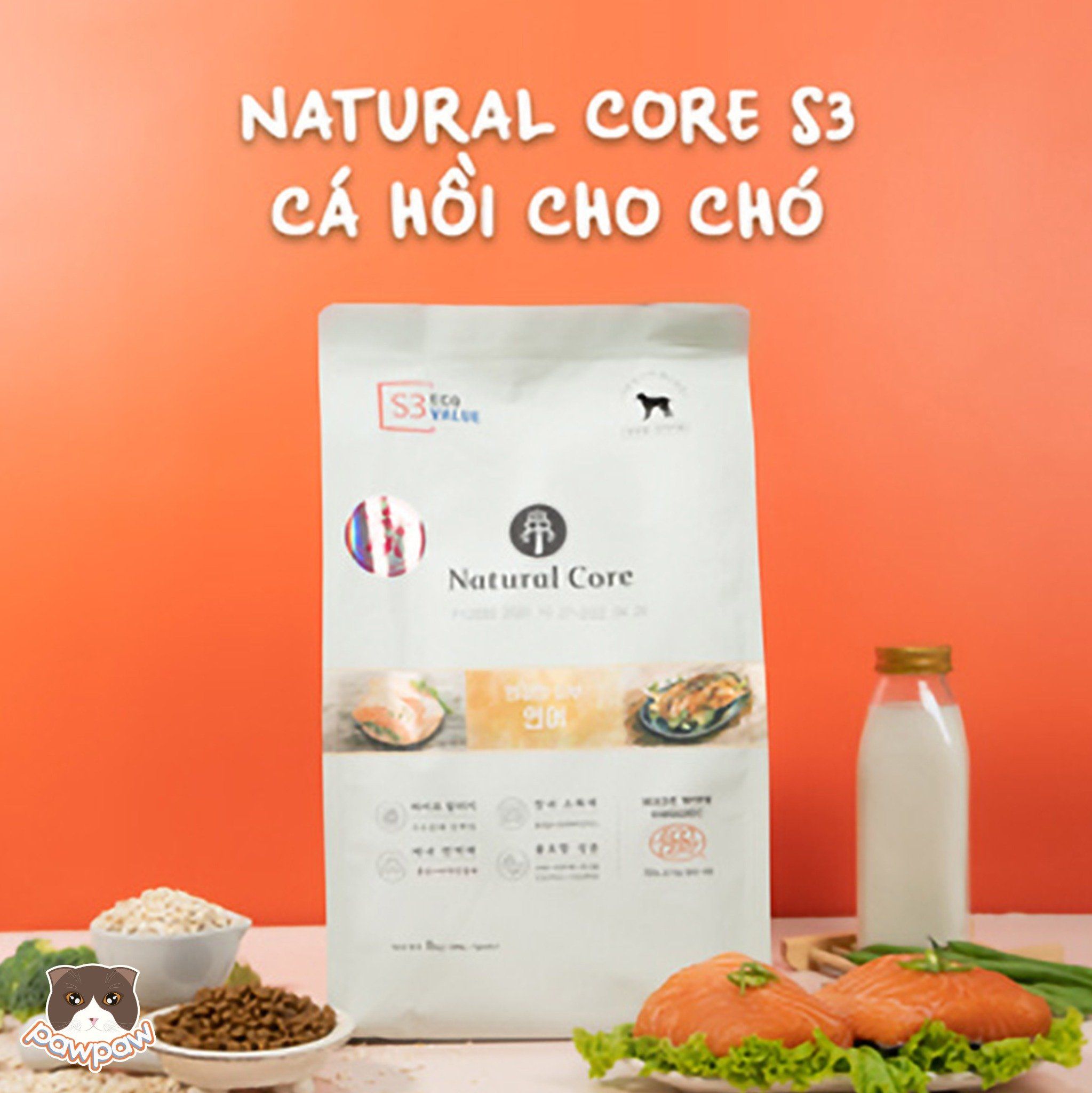  Thức ăn hữu cơ đa đạm Natural Core 1kg cho chó 