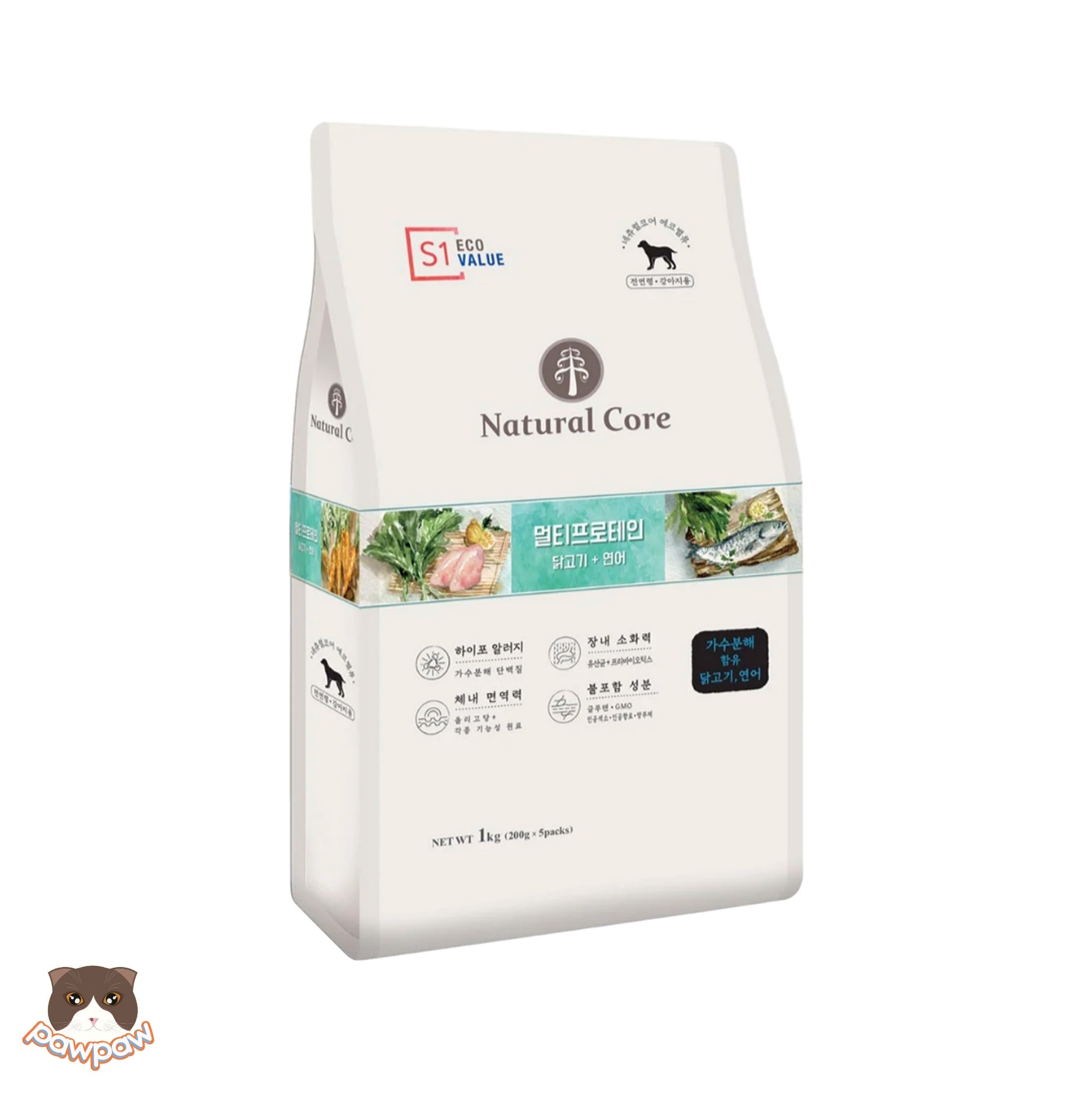  Thức ăn hạt vị gà cho chó Natural Core ECO Value S1 Chicken 