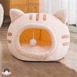 Nhà đệm hình tai mèo có đuôi cho chó mèo 