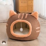  Nhà đệm hình tai mèo có đuôi cho chó mèo 