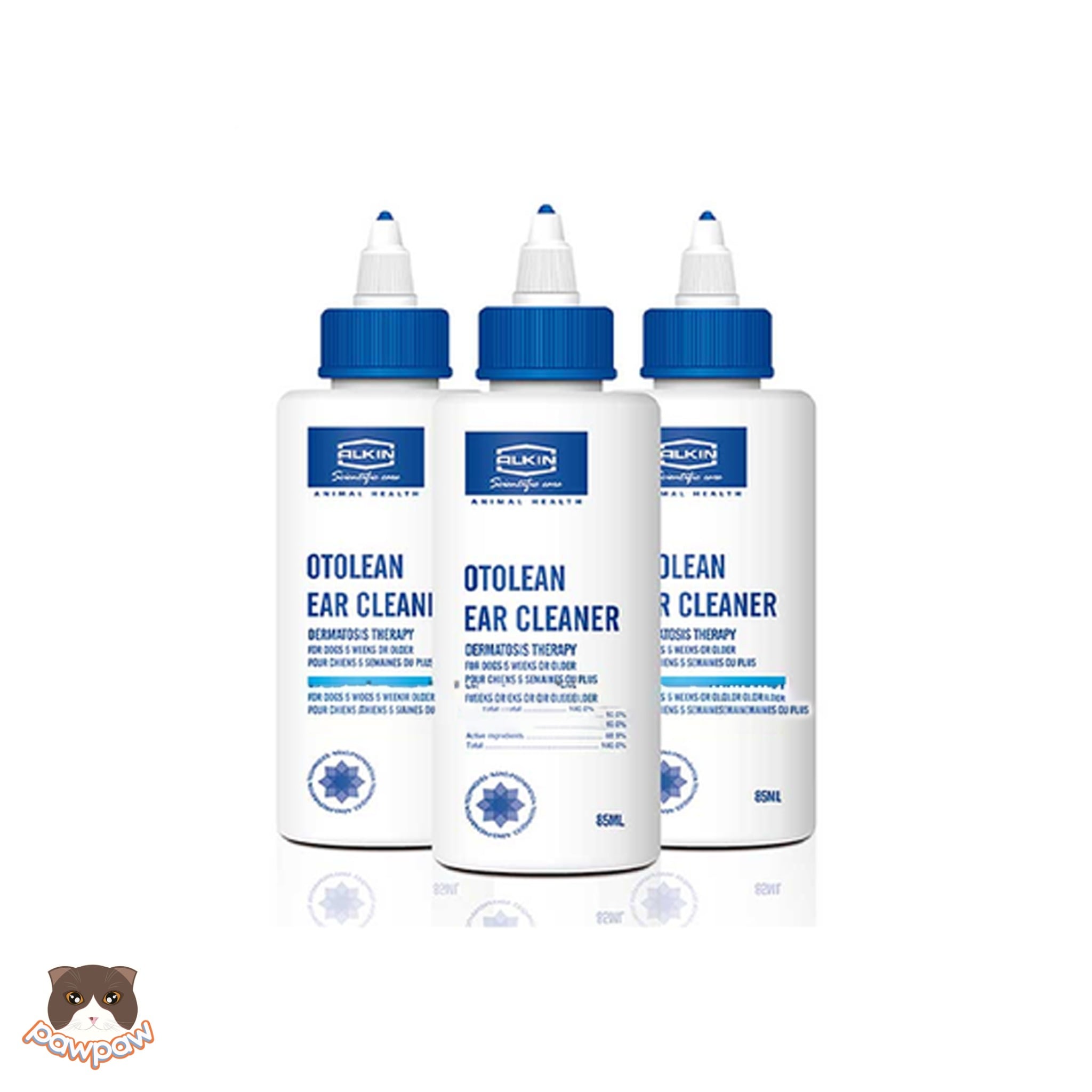  Dung dịch vệ sinh tai Alkin Otolean 85ml cho chó mèo 