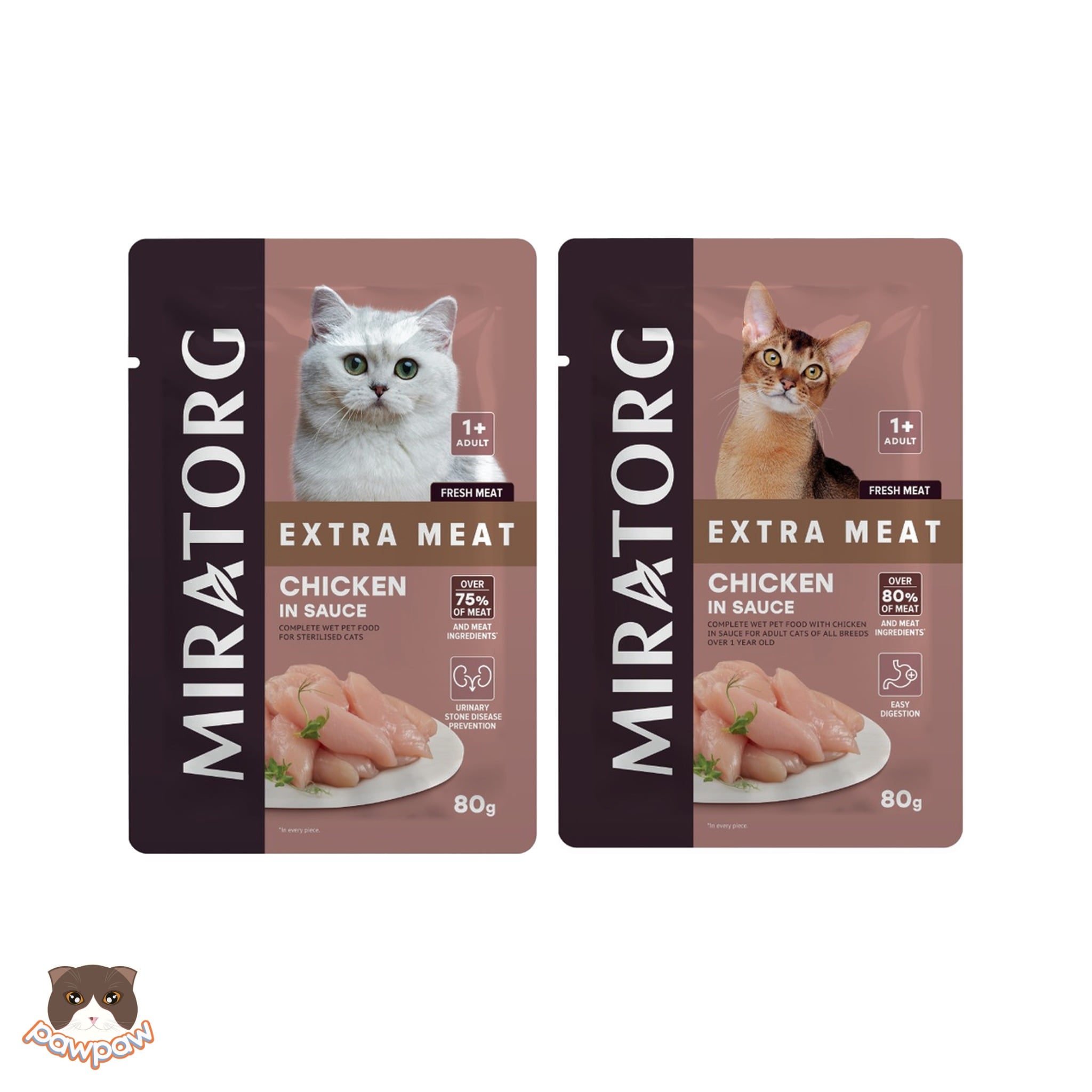  Pate Miratorg 80g vị gà cho mèo trưởng thành 