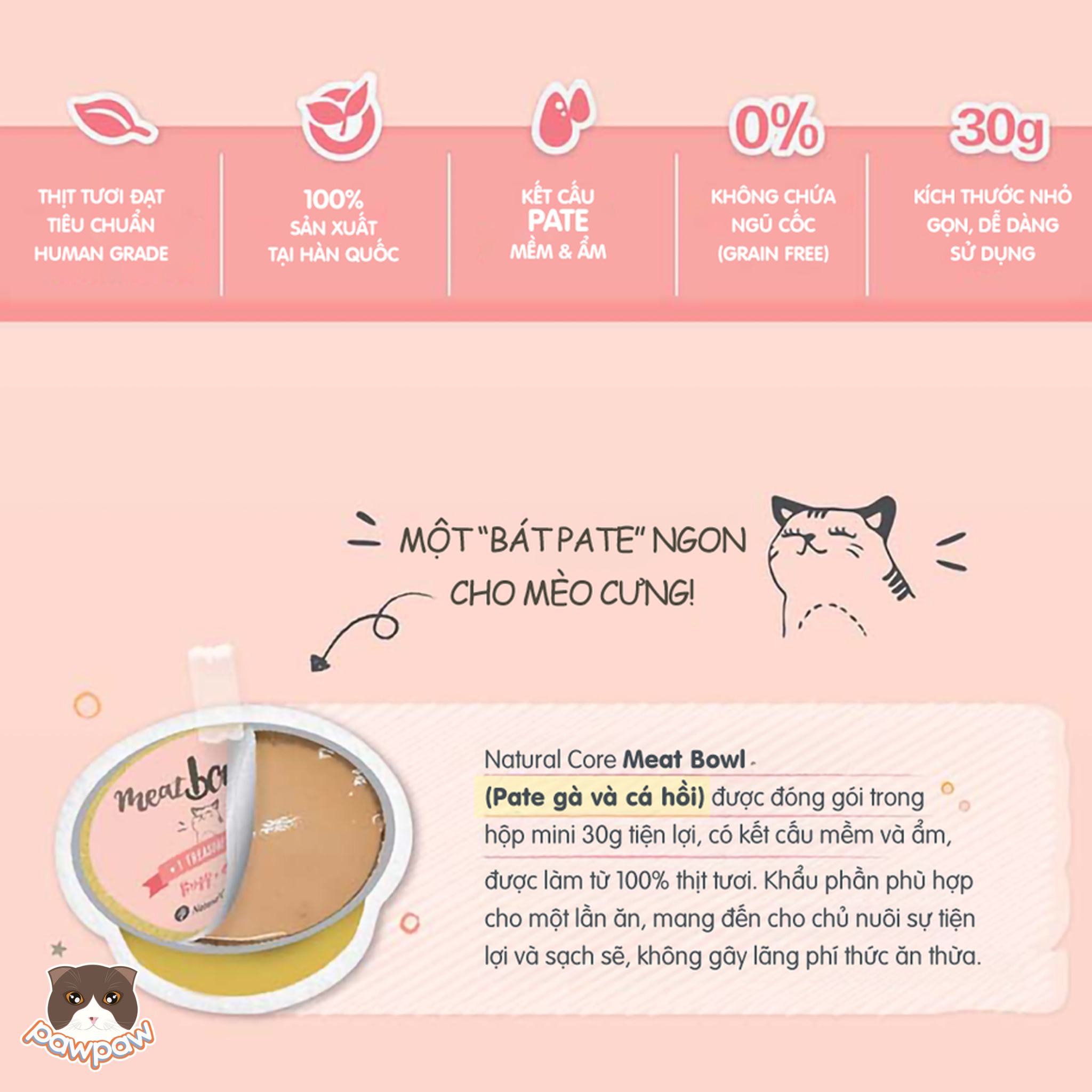  Pate Natural Core 30g cho mèo 
