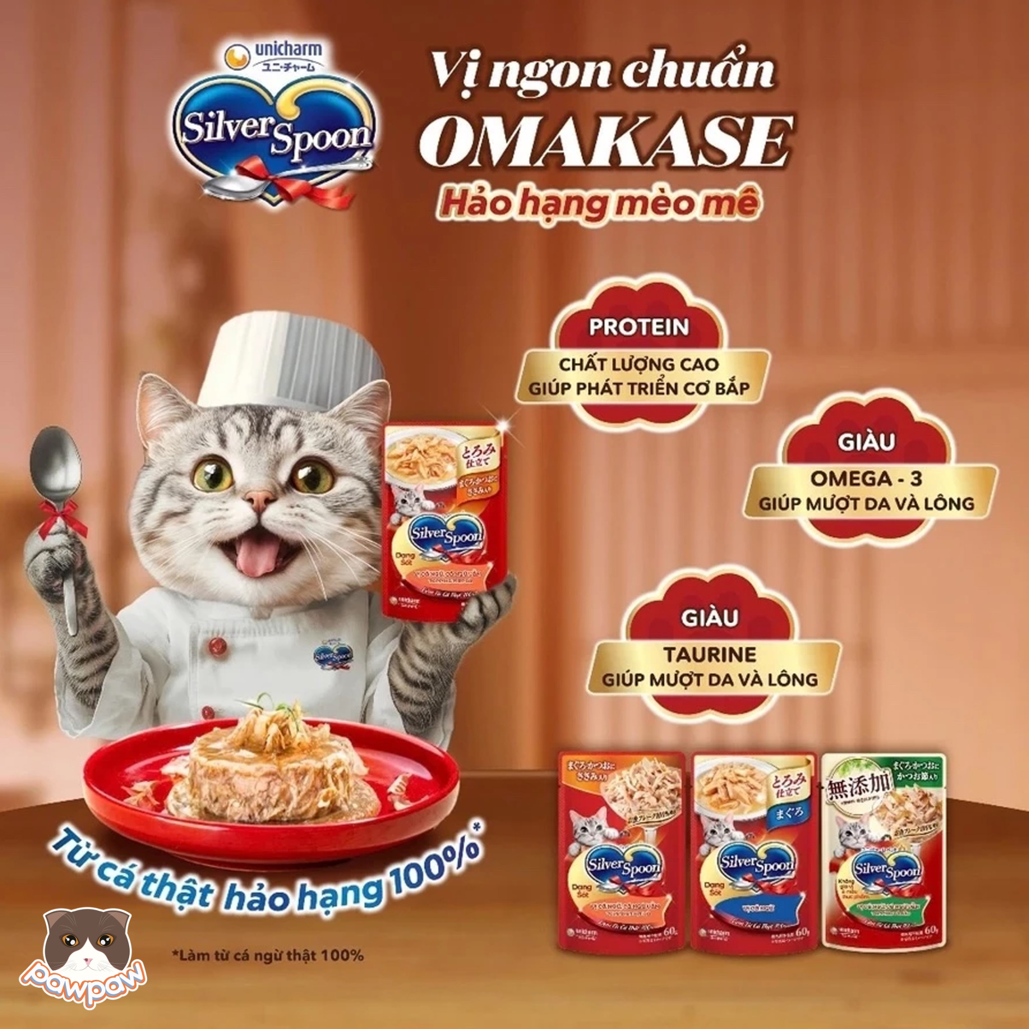  Pate Silver Spoon 60g cho mèo 