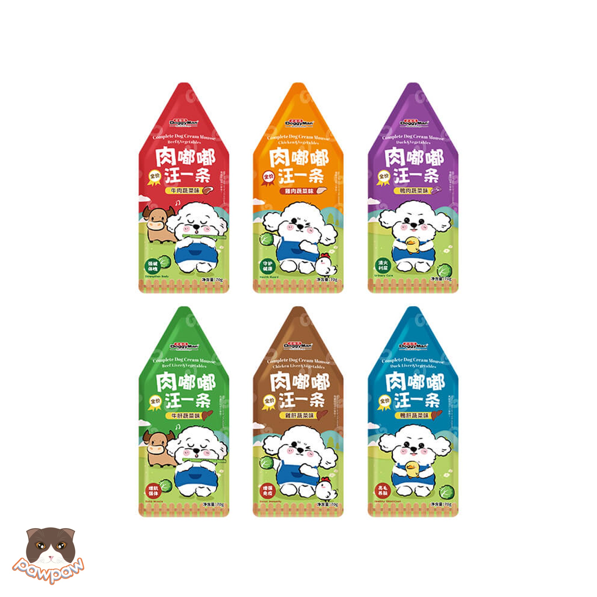 Pate sốt kem vị gà rau củ DoggyMan cho chó 