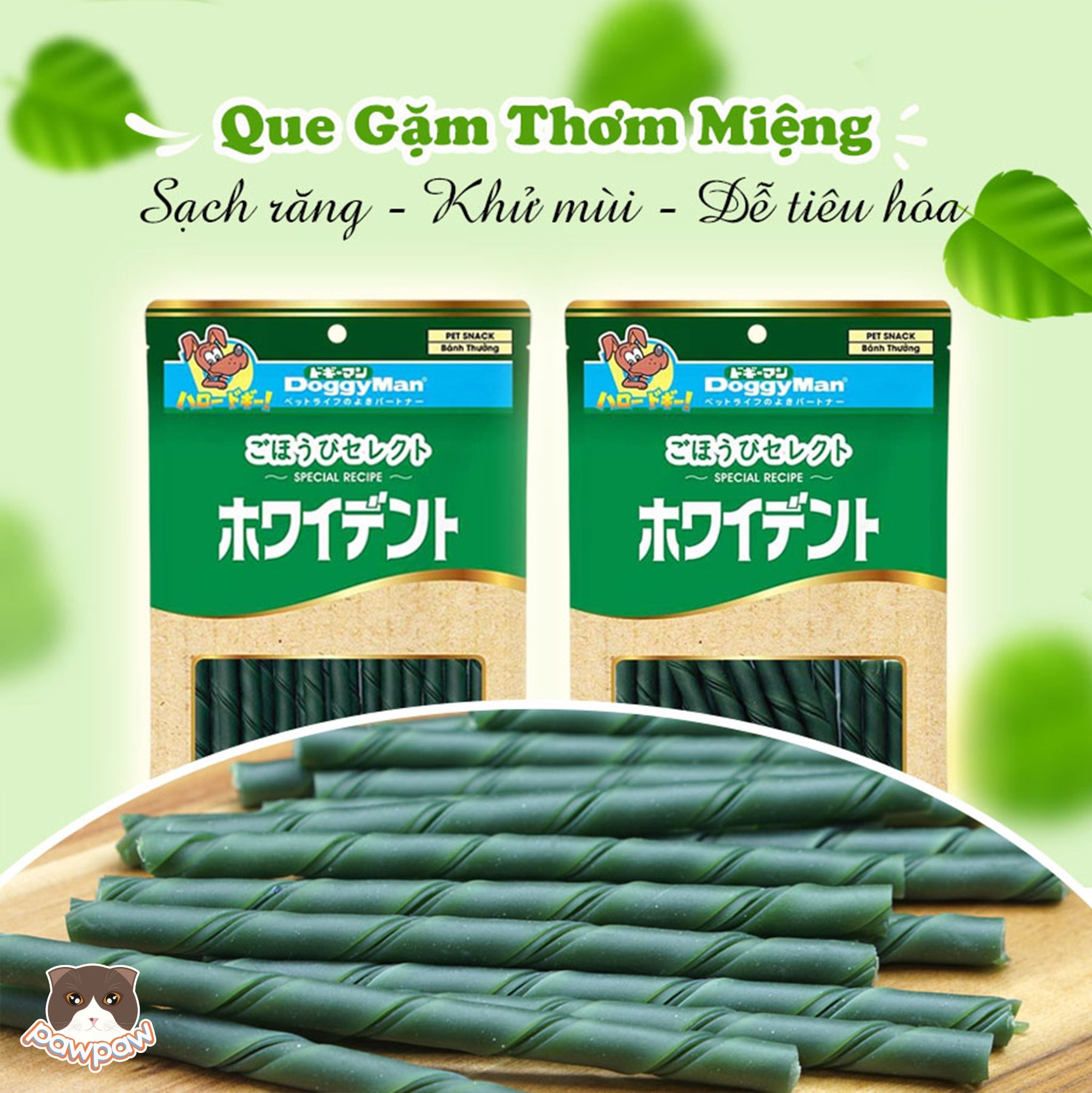  Que gặm thơm miệng Doggyman 120g cho chó 