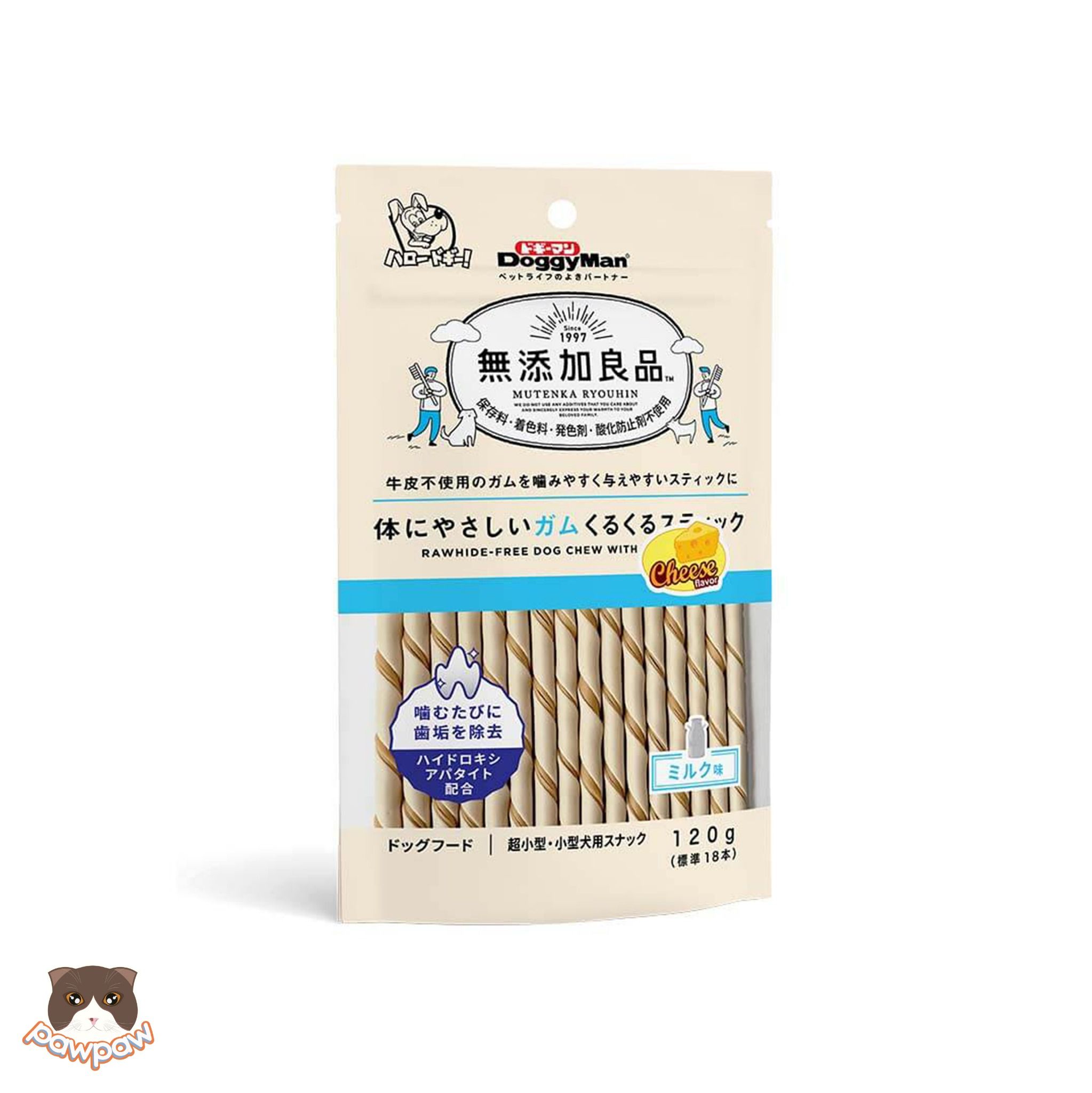  Que gặm hương phô mai Doggyman 120g cho chó 