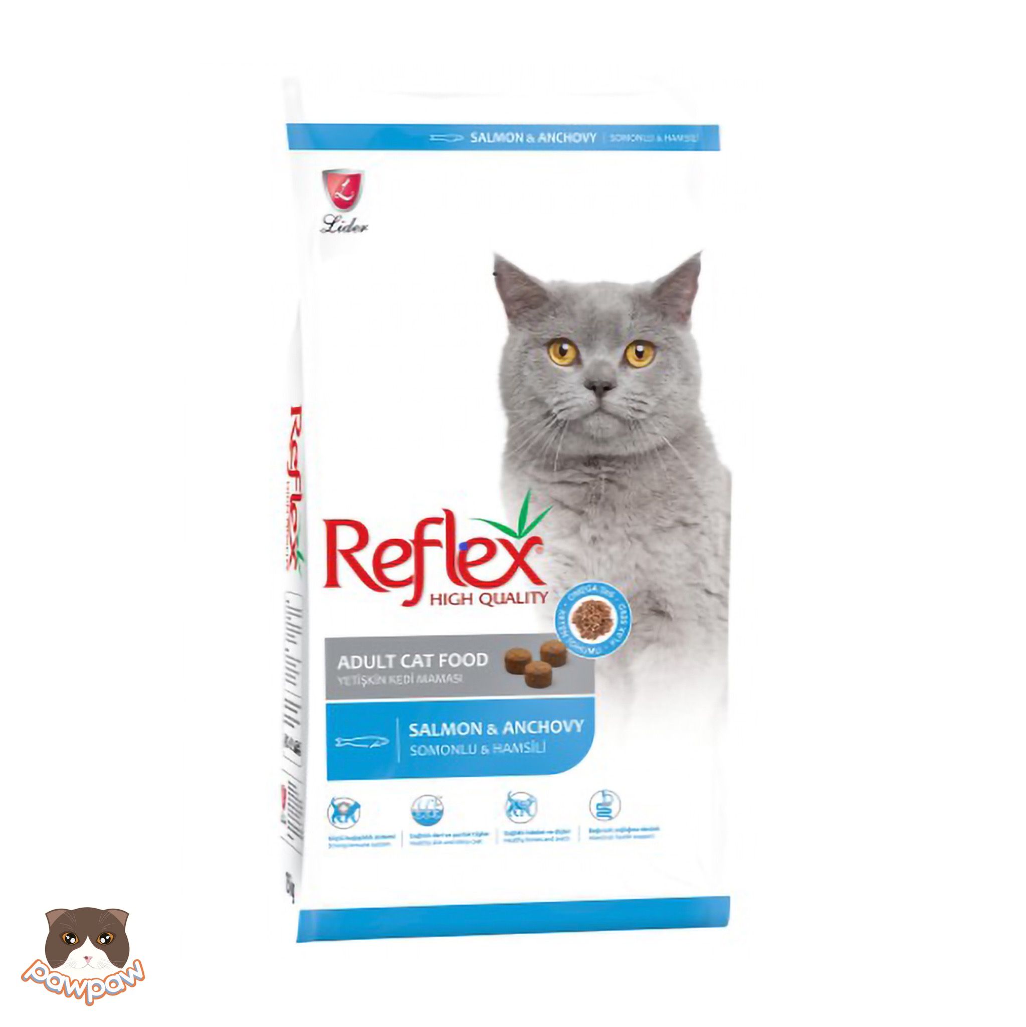  Hạt Reflex Adult Salmon & Anchovy 2kg cho mèo trưởng thành 