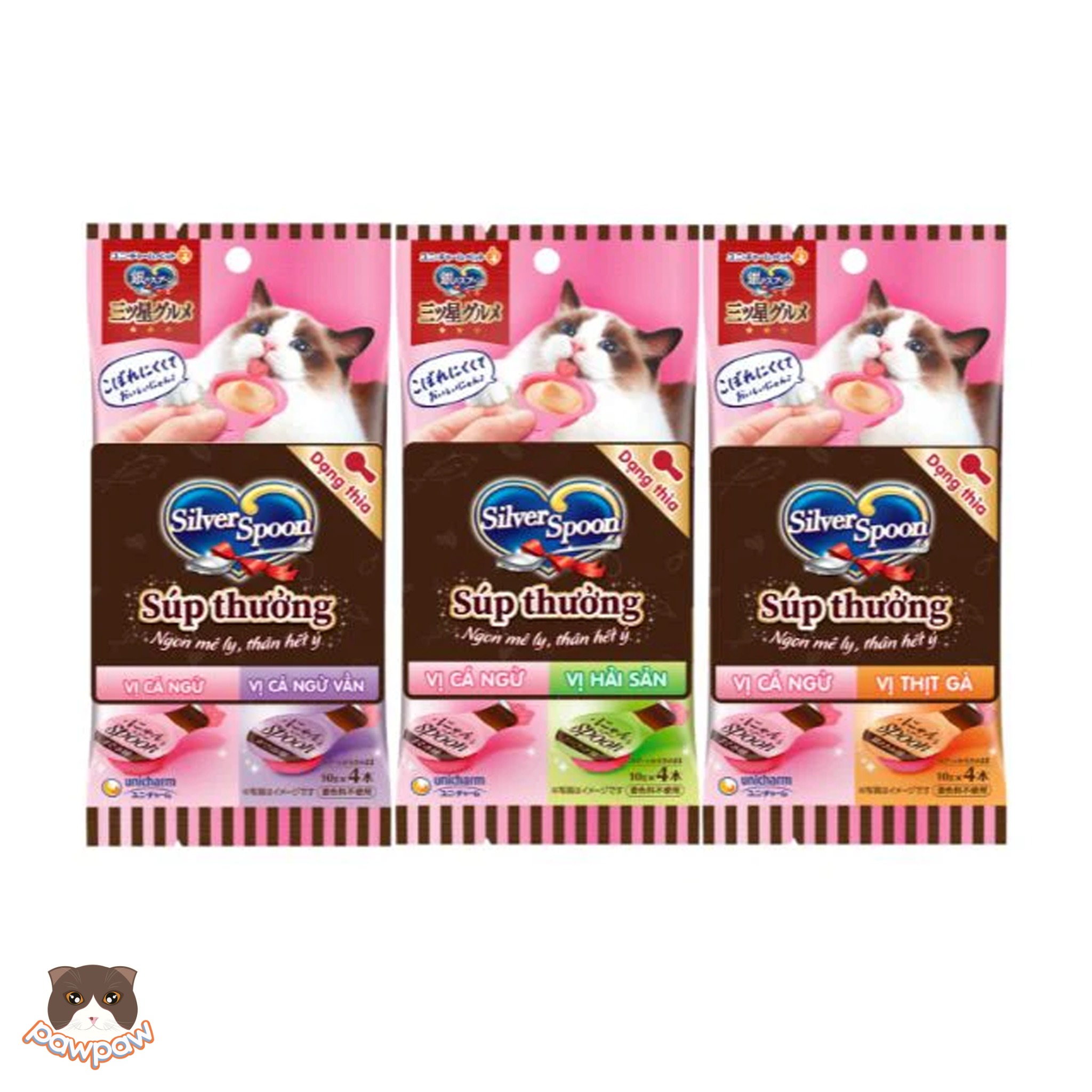  Súp thưởng thìa Silver Spoon 40g (4 thìa) cho mèo 