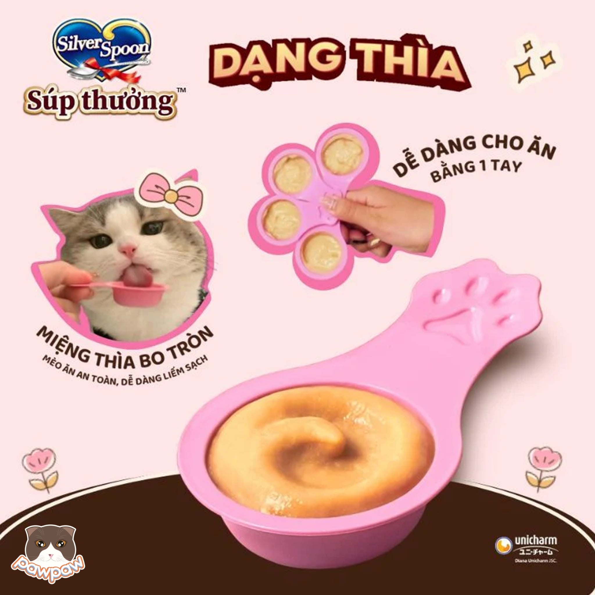  Súp thưởng thìa Silver Spoon 40g (4 thìa) cho mèo 