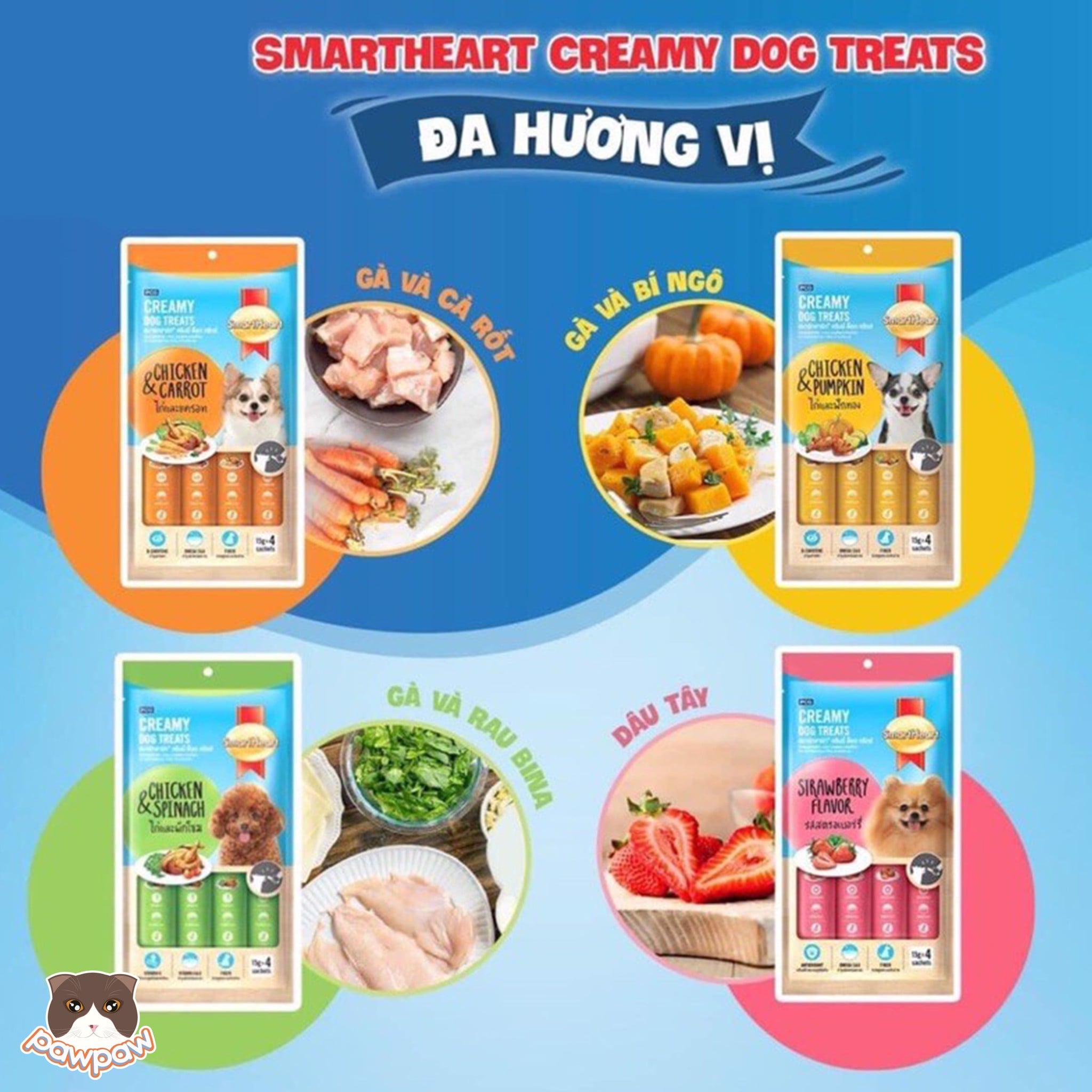  Súp thưởng Smartheart Creamy 60g cho chó 