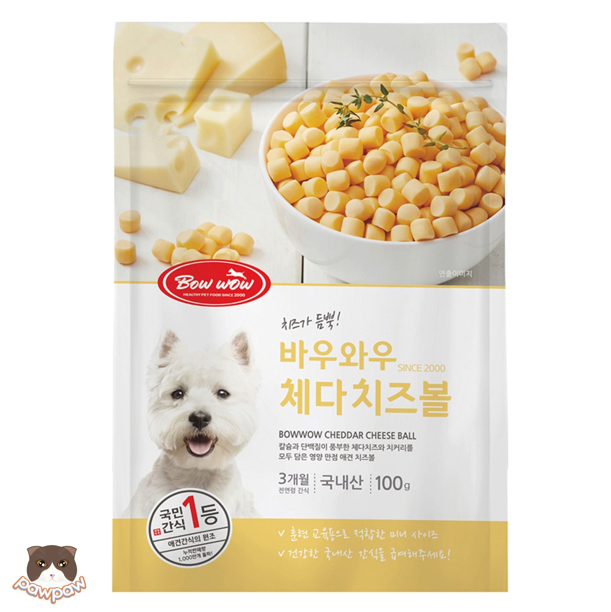  Snack BowWow phô mai viên 100g cho chó 