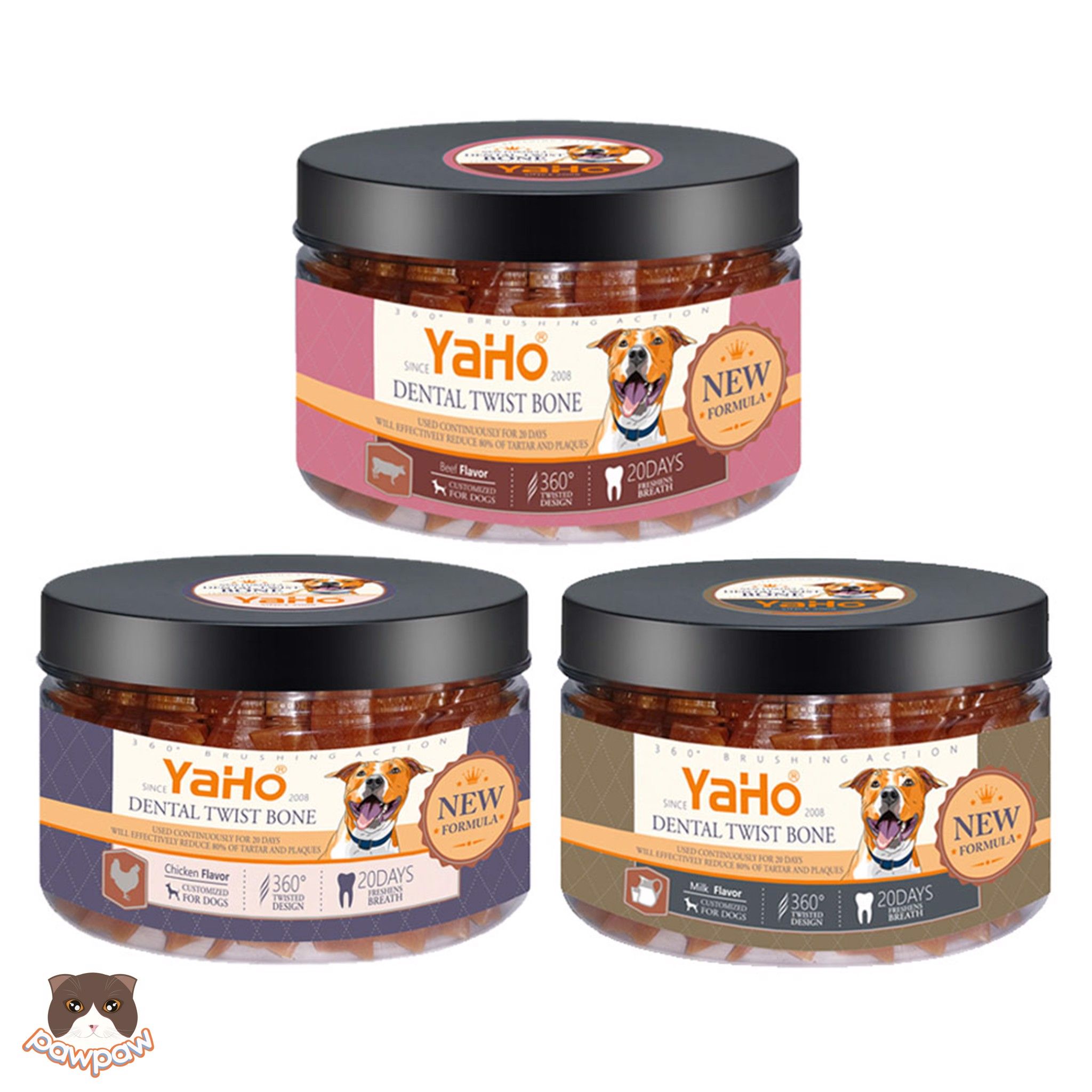  Snack xương xoắn Yaho 165gr cho chó 