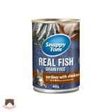  Pate cá trích Snappy Tom Real Fish lon 400g cho mèo 