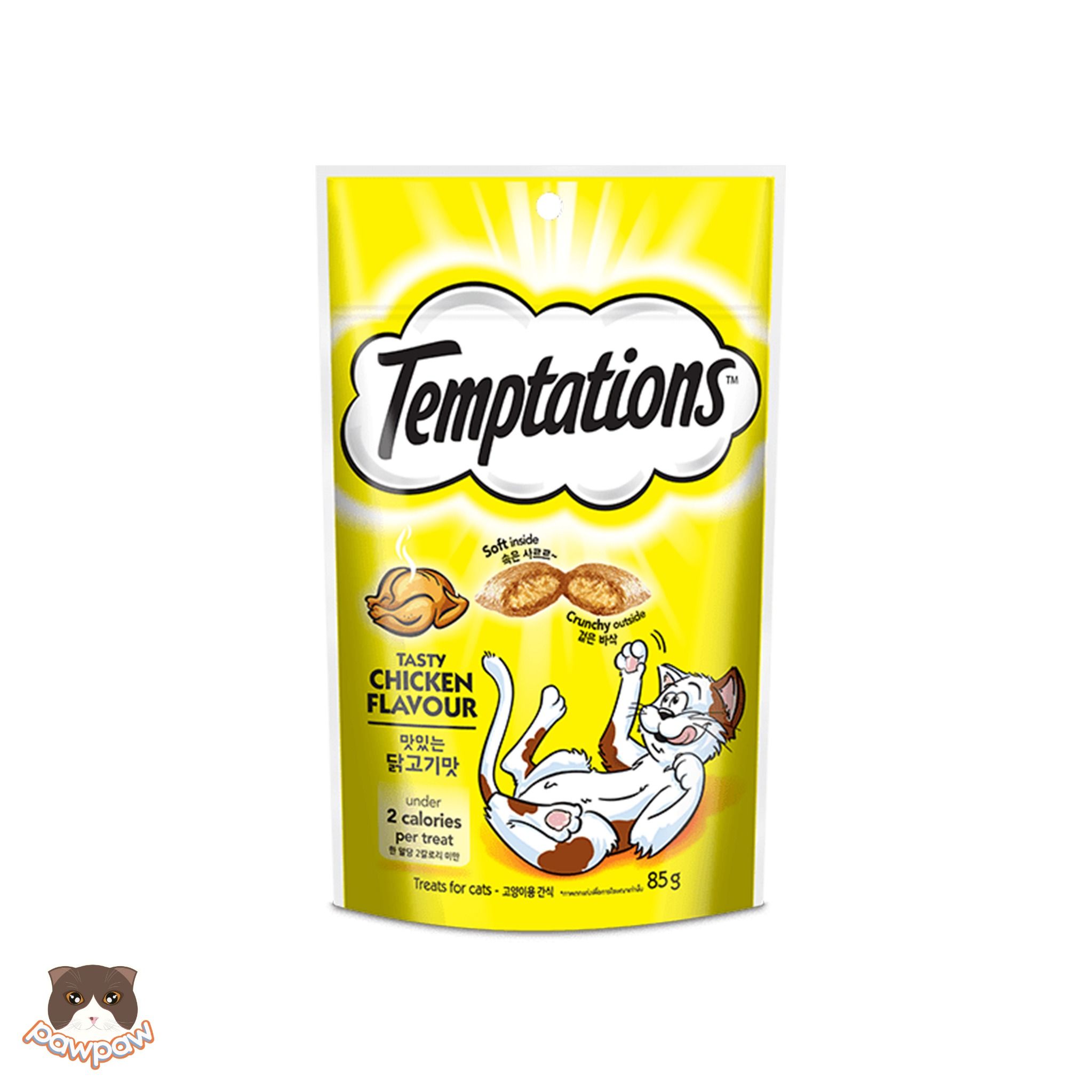  Bánh thưởng giòn có nhân Temptations 75g cho mèo 