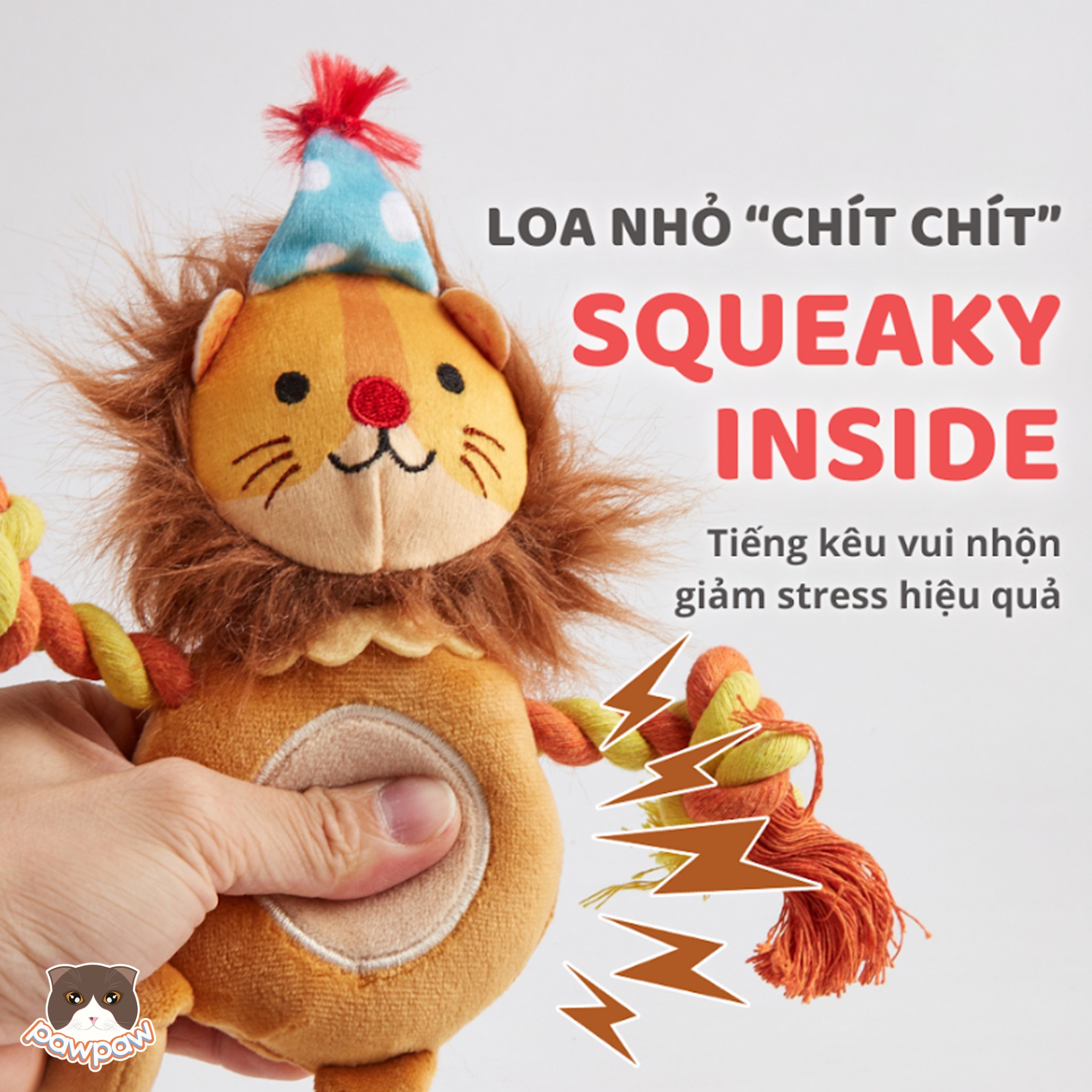  Đồ chơi dây thừng sư tử Fofos cho chó 