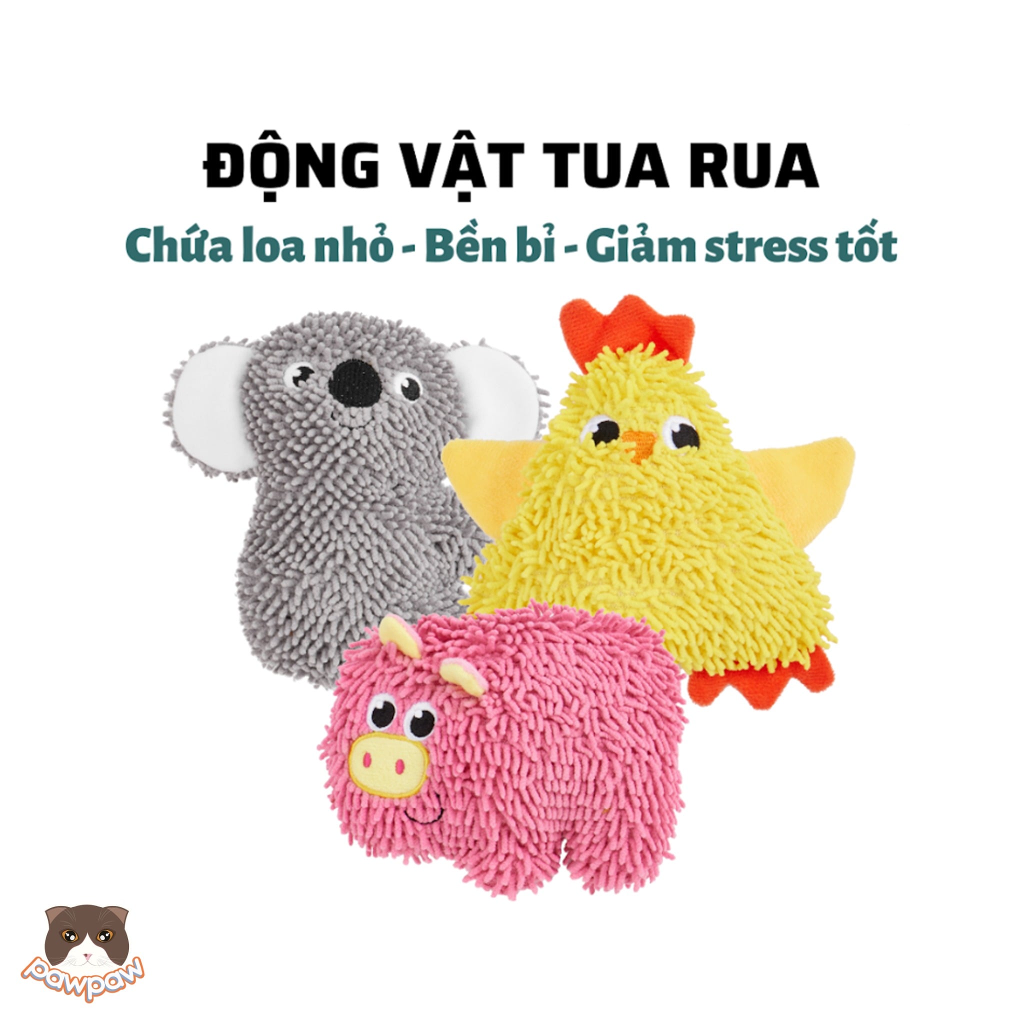  Đồ chơi heo hồng tua rua Fofos cho chó 