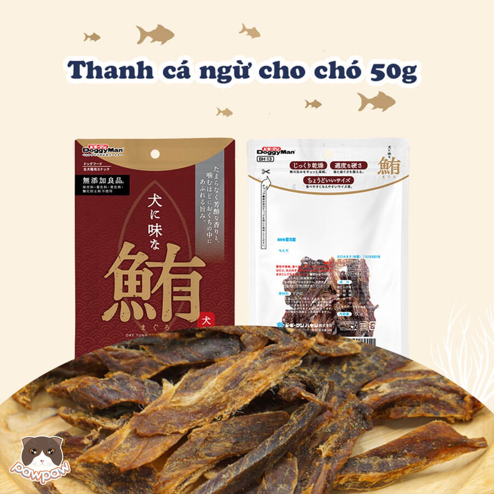  Thanh cá ngừ Doggyman 50g cho chó 