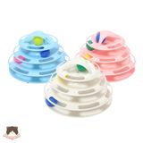  Đồ chơi tháp banh 3 tầng tròn cho mèo 