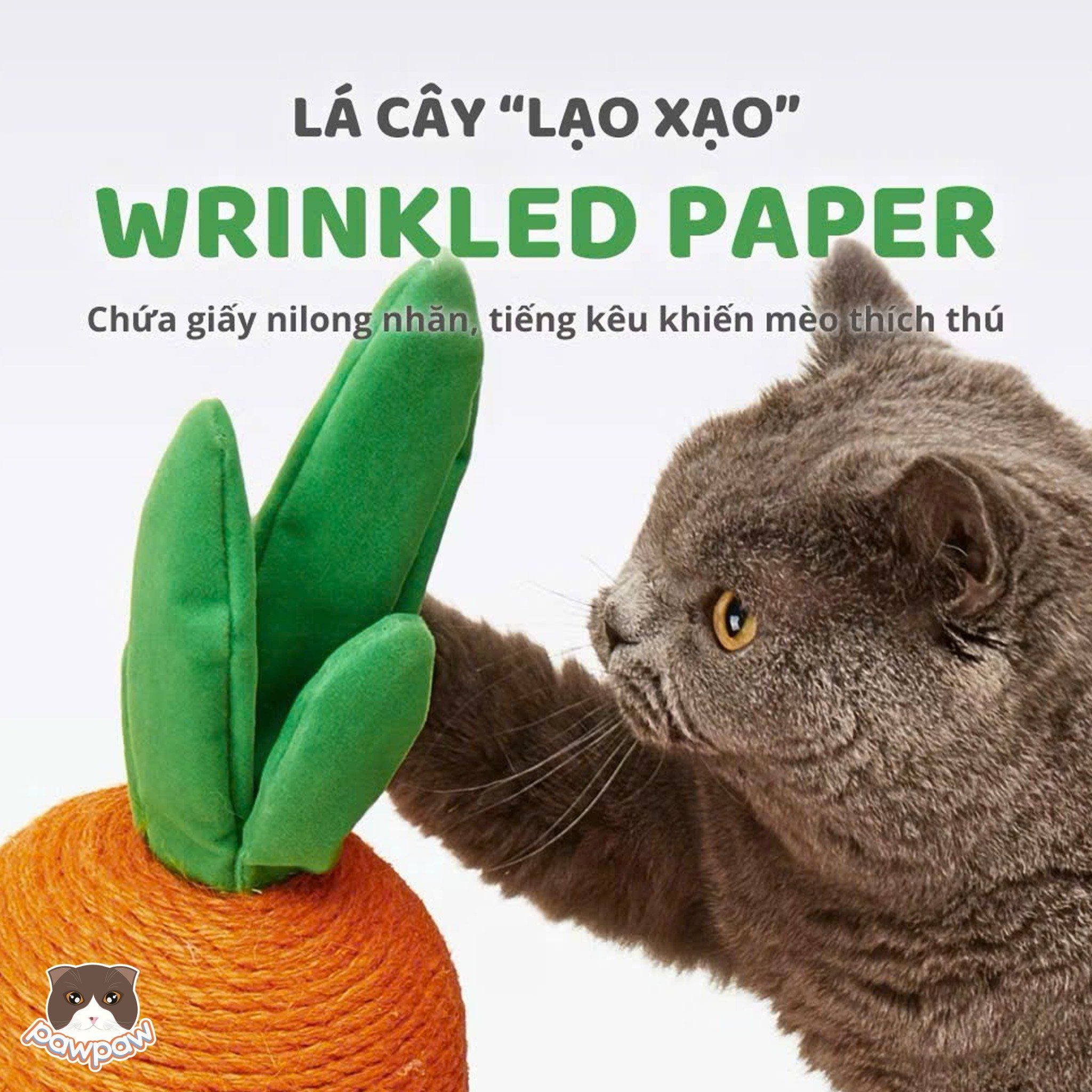  Trụ cào móng đứng cà rốt Fofos cho mèo 
