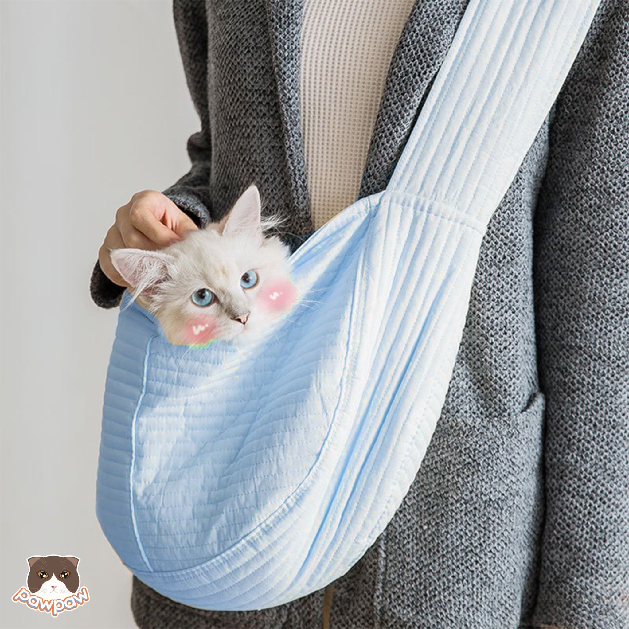  Túi vải đeo chéo vận chuyển chó mèo 