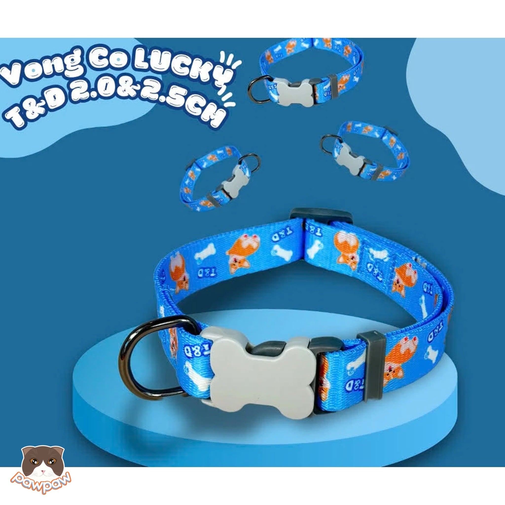  Vòng cổ Lucky T&D cho chó mèo 