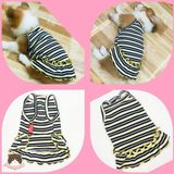  Váy len sọc vàng cho chó mèo 