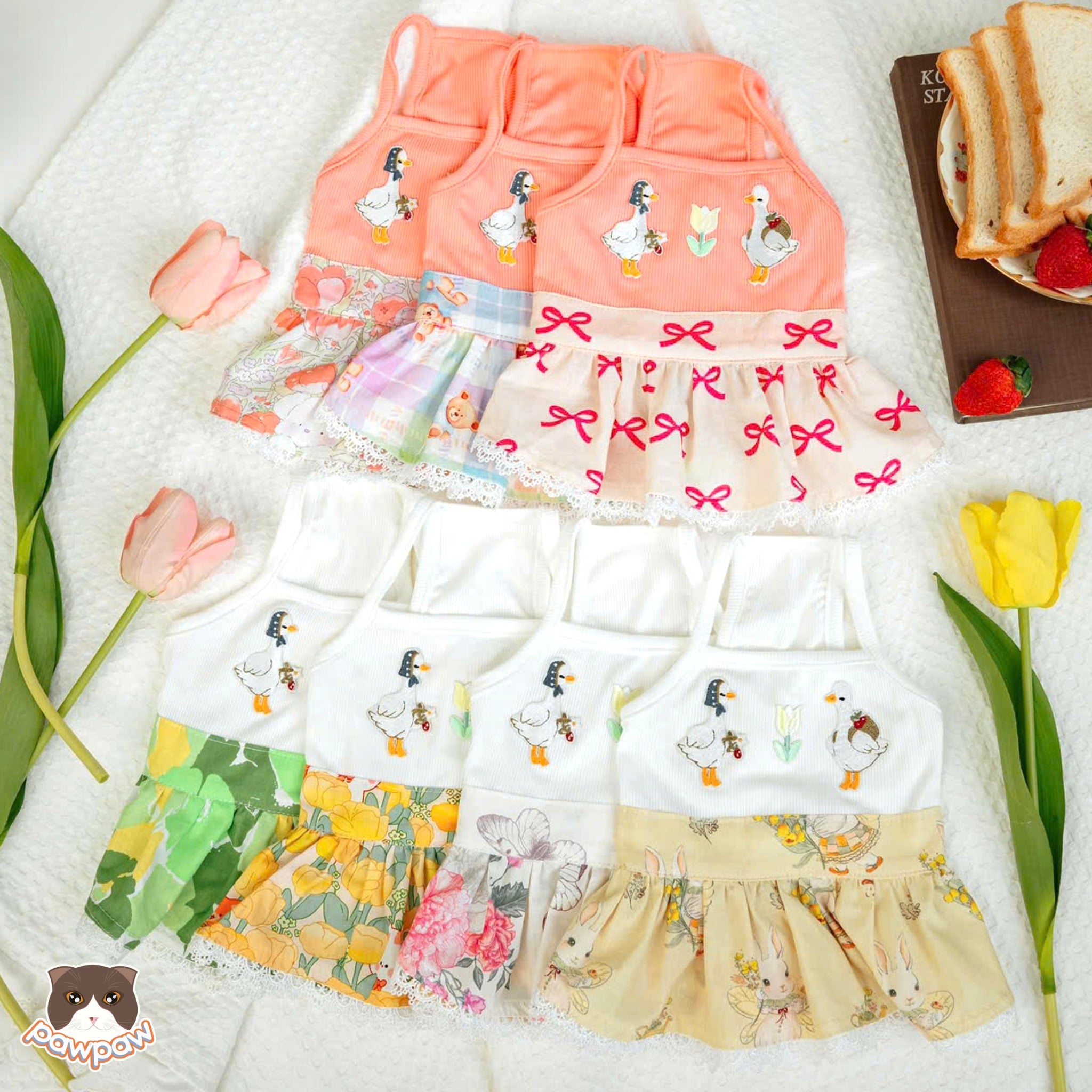  Váy con vịt cho chó mèo 