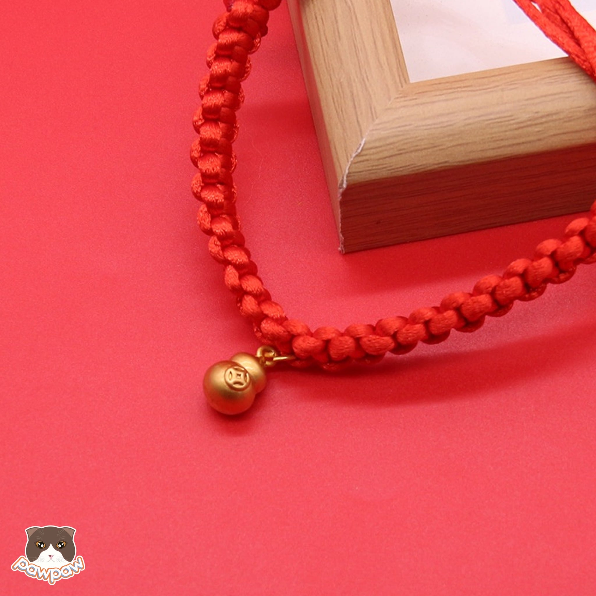  Vòng cổ dây đỏ chuông vàng cho chó mèo 